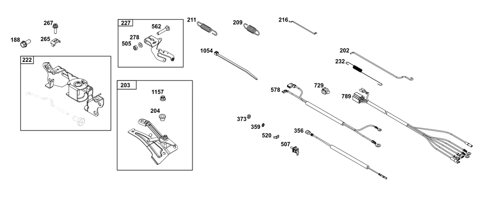 Controls Group Diagram and Parts List for 385777-0137-B5 200000 - 399999 Briggs and Stratton Engine